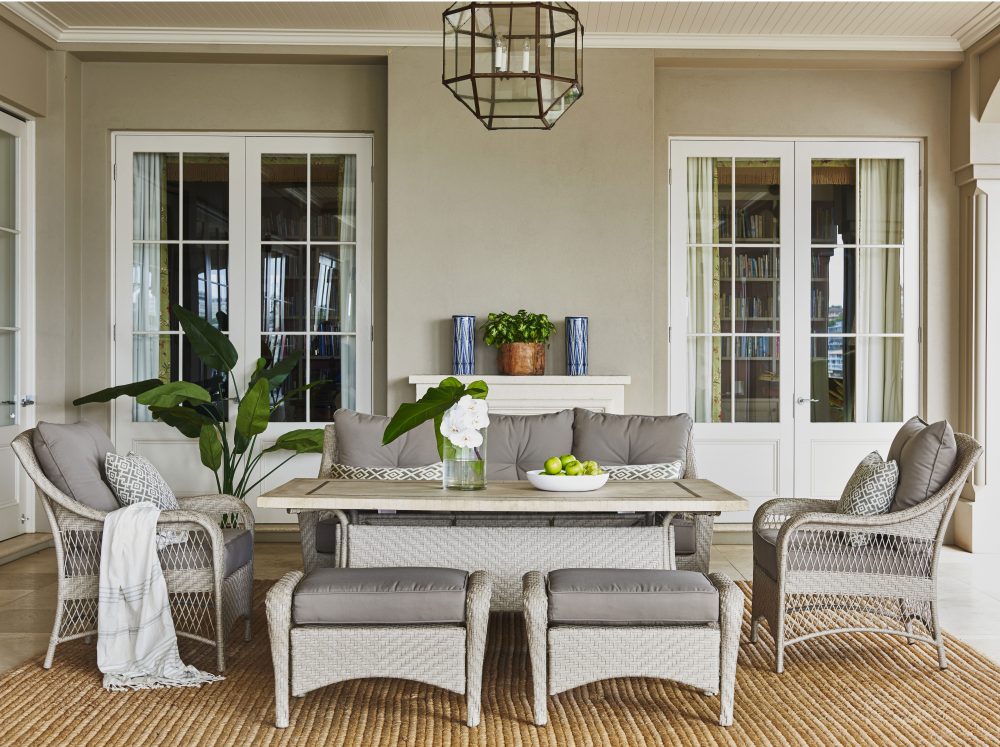 Barbuda Stone Outdoor Dining Setting