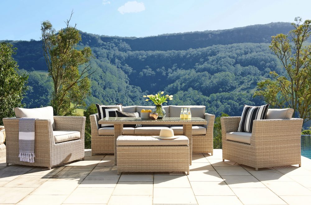 Belbora Wicker Outdoor Lounge Dining Setting