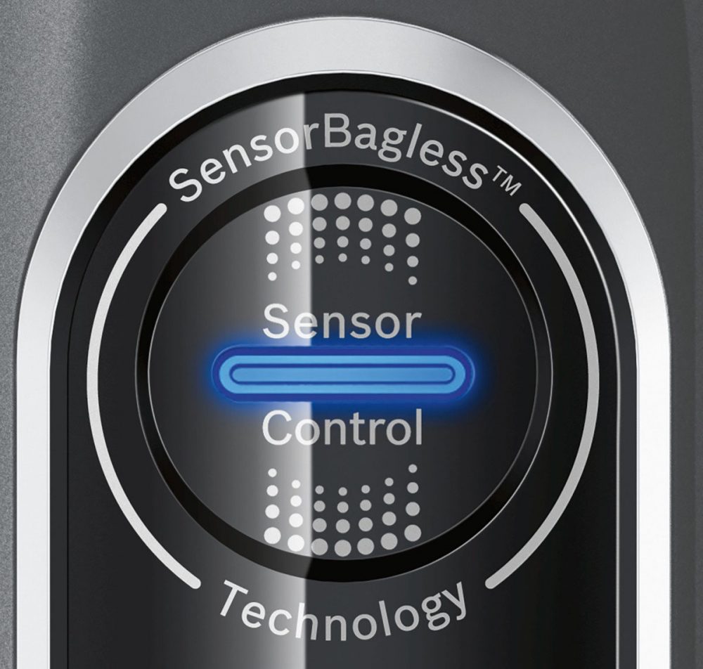 The Bosch Athlet Ultimate Vacuum Cleaner features SensorBagless Technology.