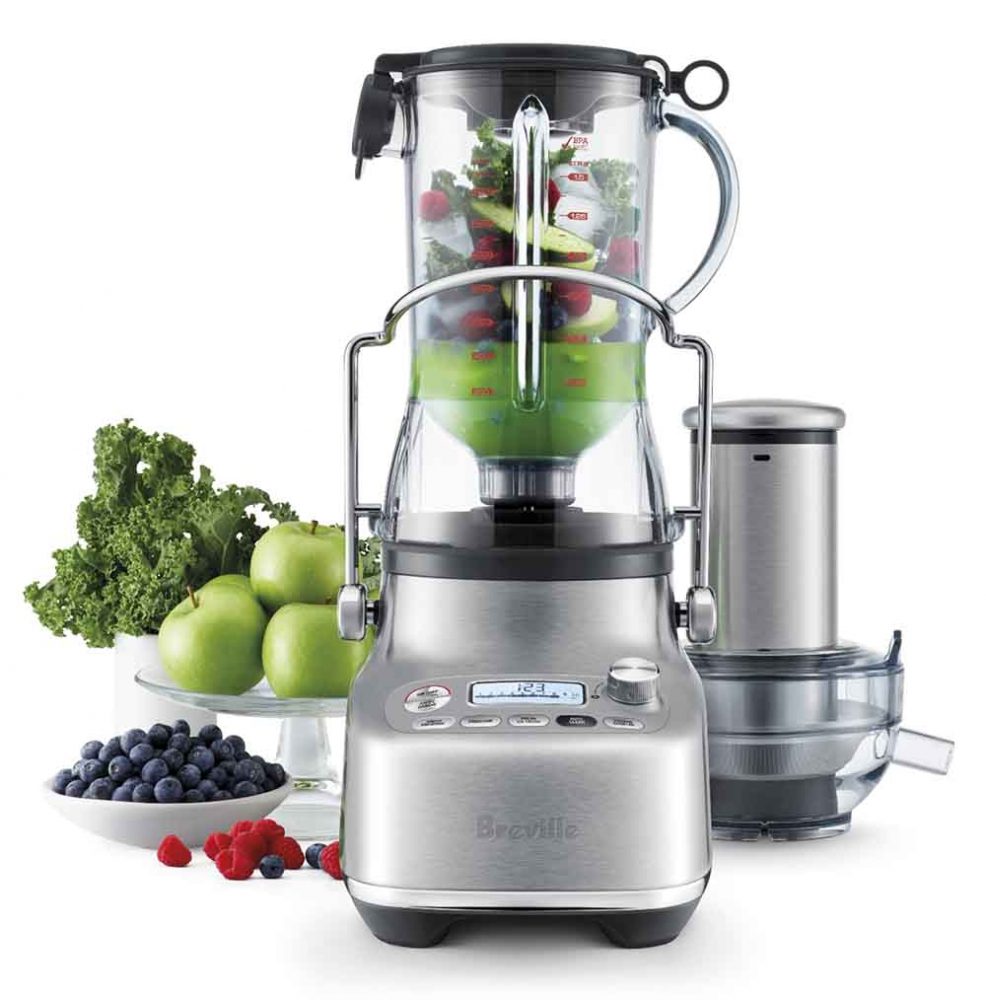 Breville the 3X Bluicer Pro pictured with a range of fruit.