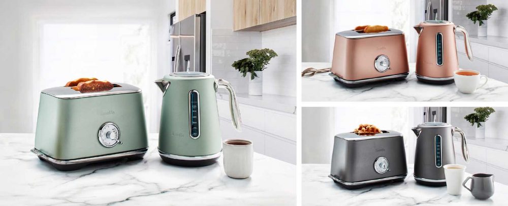 Breville Luxe Coloured Toasters & Kettles.
