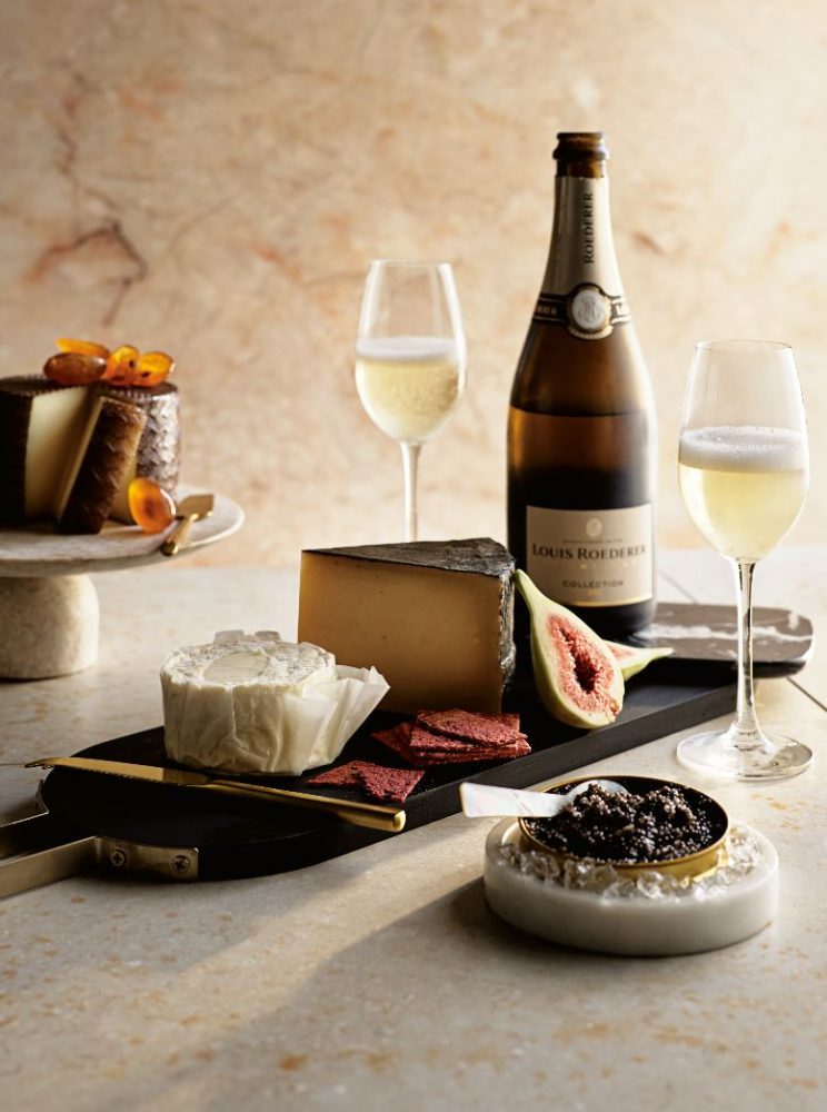Cheese Board and Louis Roederer Collection NV.