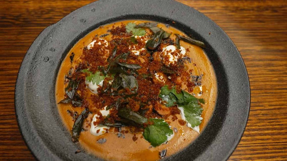 A plated Curried Carrot recipe from MasterChef Australia.