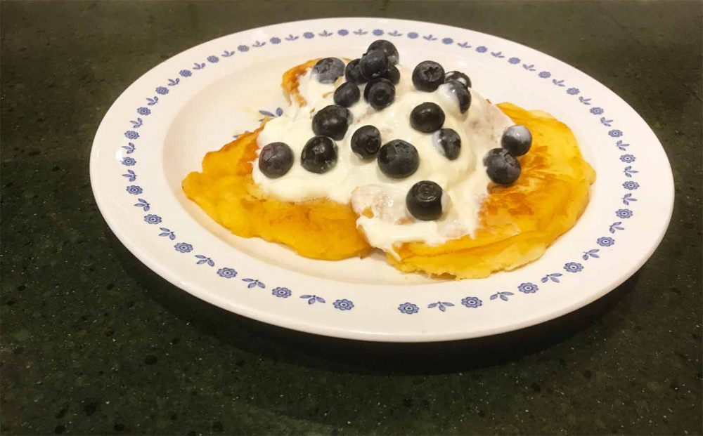 Extra Fluffy Pancakes made with sparkling water from the SodaStream Spirit One Touch.