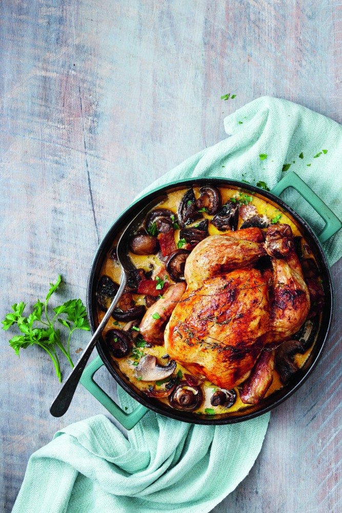 Garlic Butter Roast Chicken with Mushroom and Tarragon Sauce Garlic Butter Roast Chicken with Mushroom and Tarragon Sauce