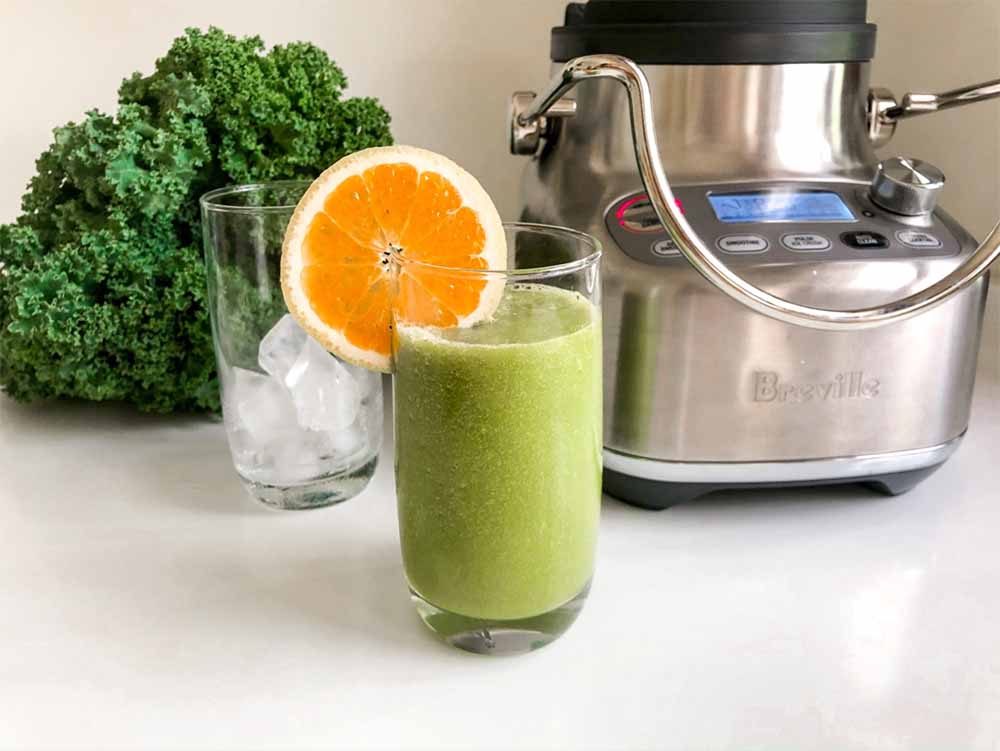 A green smoothie made with the Breville Bluicer Pro.