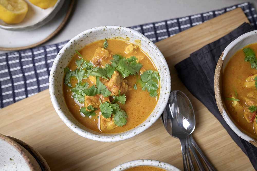 Kenyan Chicken Curry in a bowl.