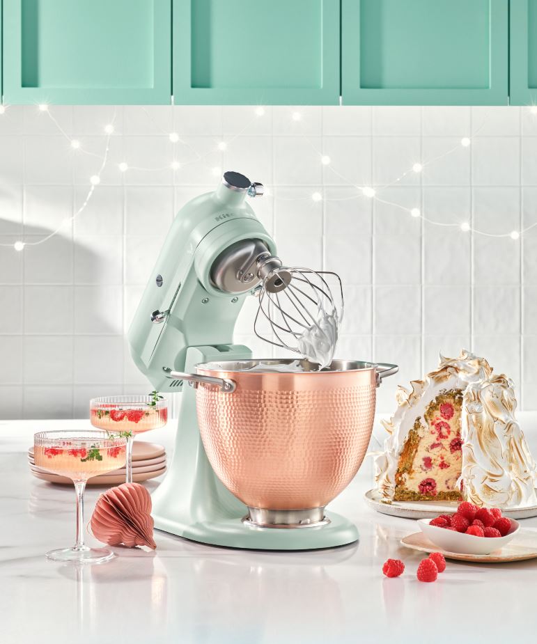 KitchenAid Blossom Design Series Stand Mixer with Bombe and Berry Spritz.