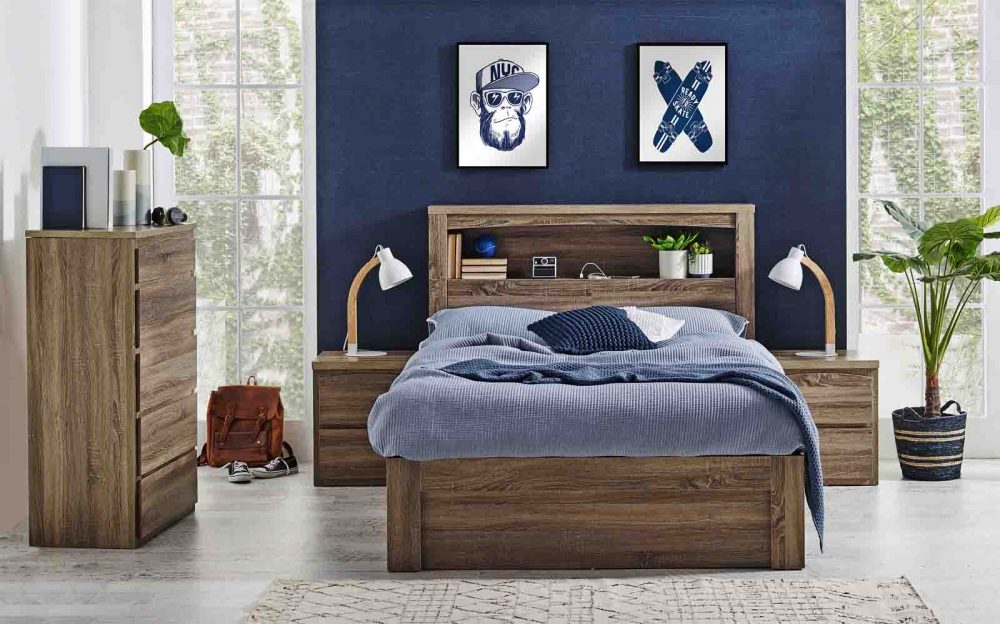 Nest Bed for teens pictured with the Dash Coverlet Set.