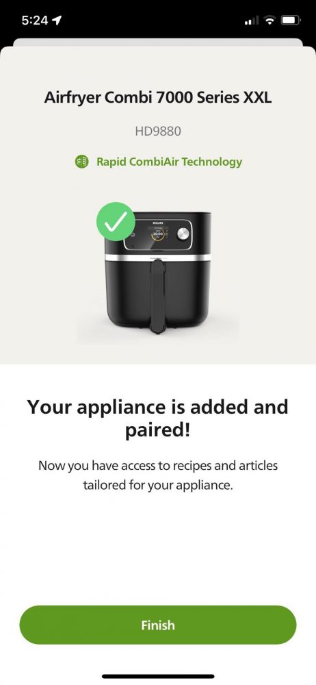 A screen shot from the Philips NutriU App.