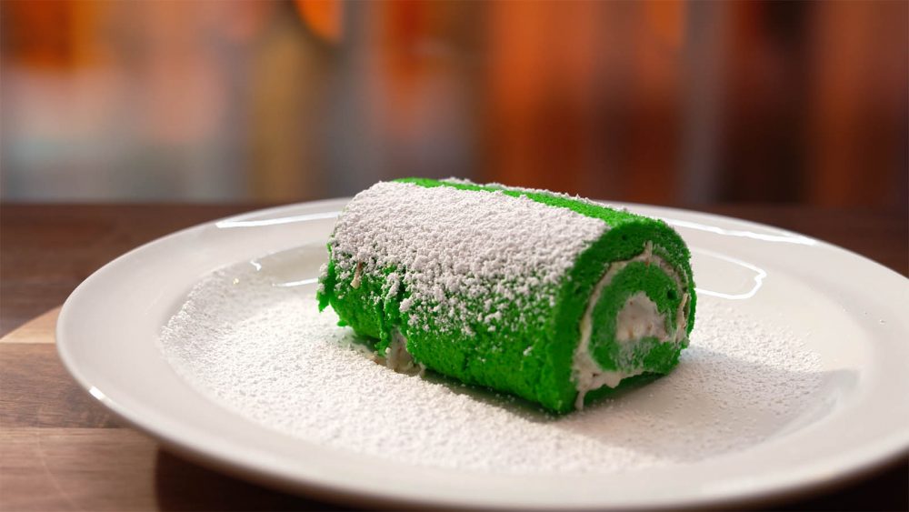Pandan Swiss Roll, as featured on MasterChef Australia.
