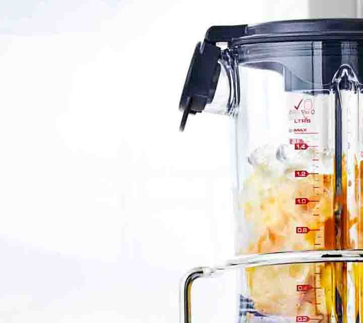 Passionfruit and Pineapple Crush being made in blender.