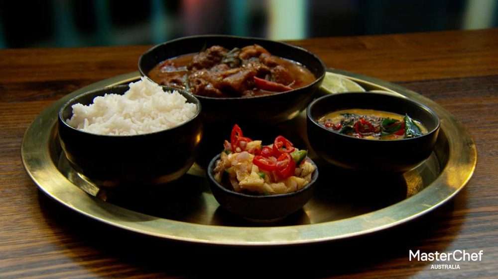 Plated Pork Curry recipe.