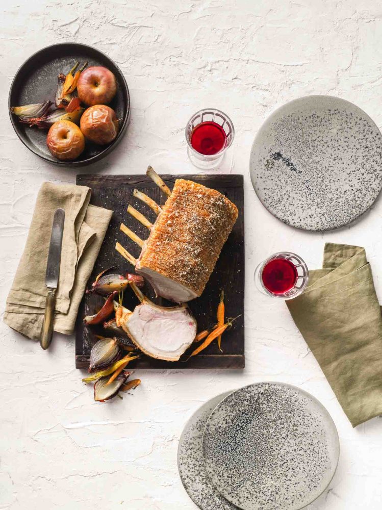 Roast Pork Rack with Apples