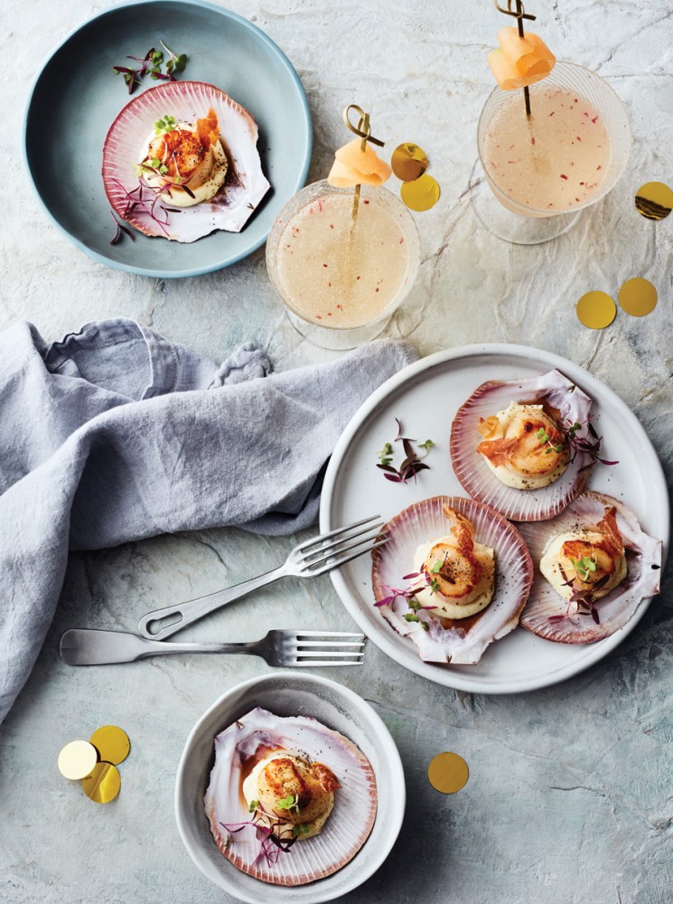Scallop and smoked cauliflower puree