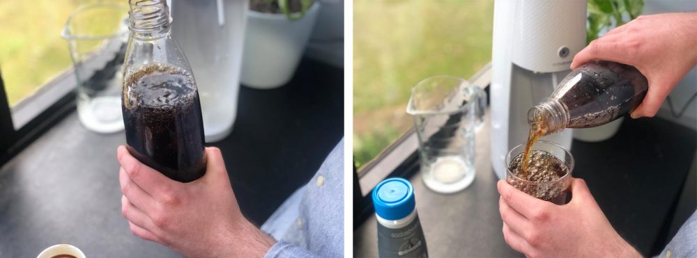 Sugar Free Cola created with the SodaStream Spirit One Touch Sparkling Water Maker.