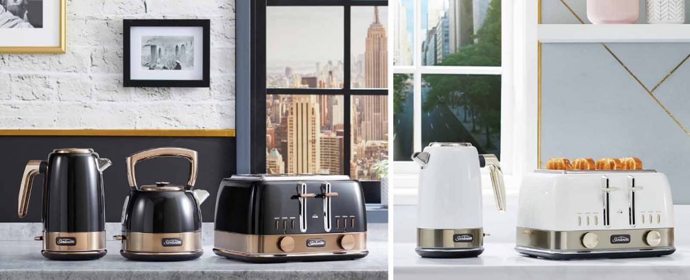 Black & White Toasters and Kettles from the Sunbeam New York Collection