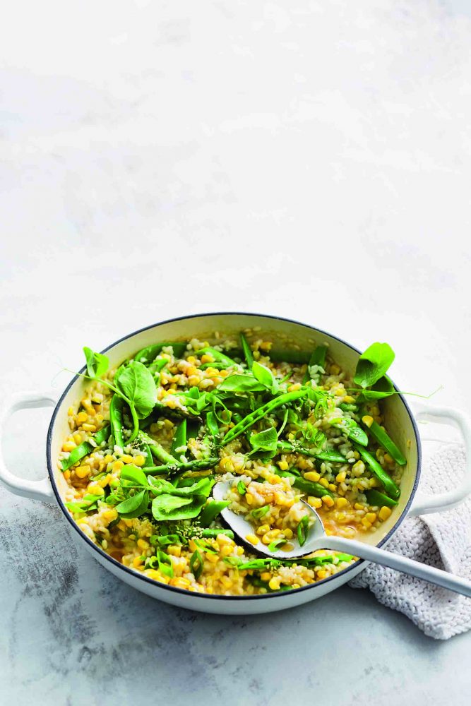 Sweet Corn and Pea Risotto Recipe