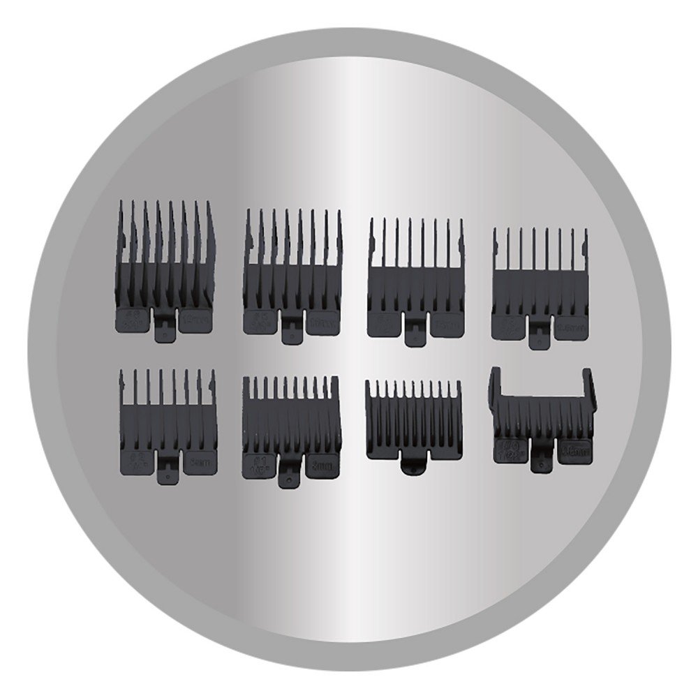 VSforMen X6 PRO Hair Clipper includes a large range of Comb Guides.