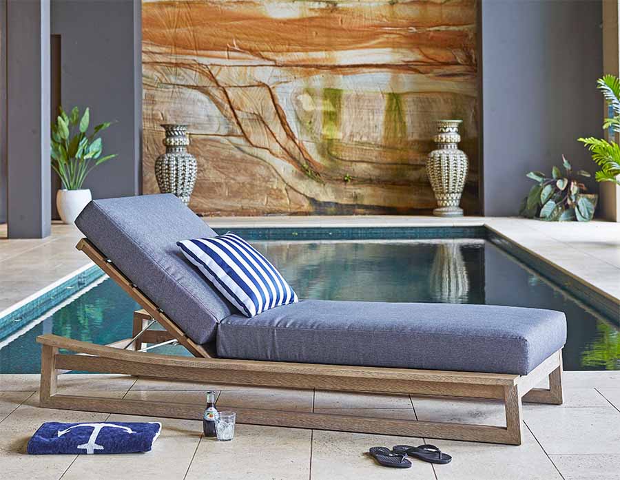 The ‘Angkor’ Sunlounge, with its natural material frame.